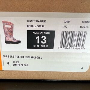 Bogs Kids Coral Marble Rain Boots